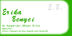 erika benyei business card