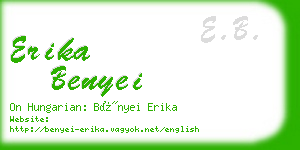 erika benyei business card